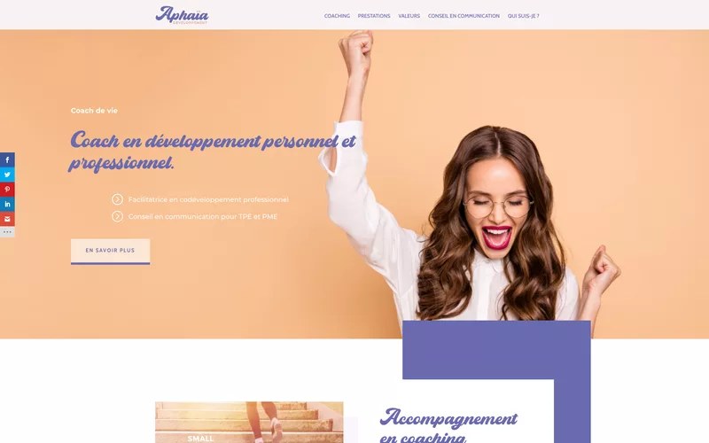 Site d'Aphaïa Développement, cabinet de coaching à Obernai