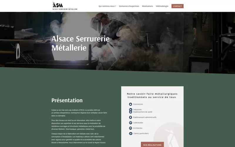 Site d'ASM67, métallier à Wasselonne